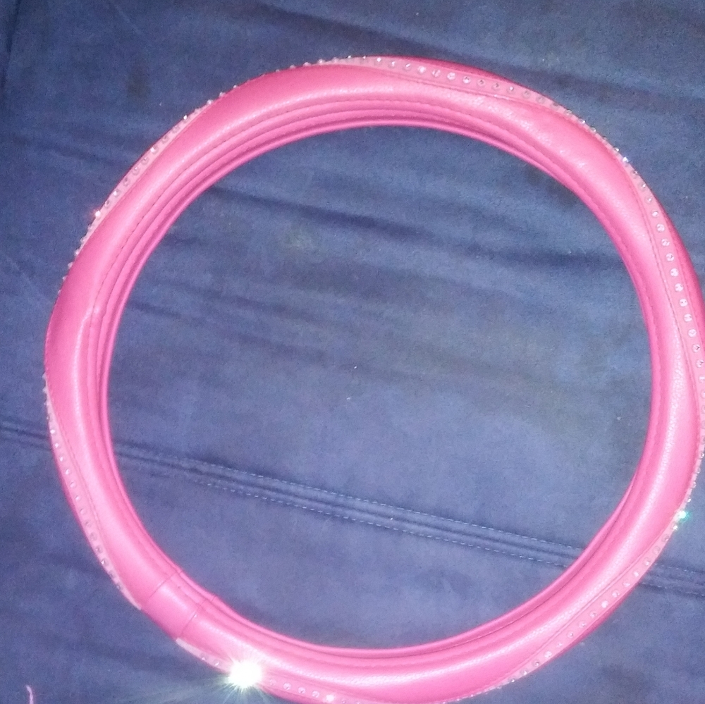 💞Sale Pink Bling Steering Wheel Cover